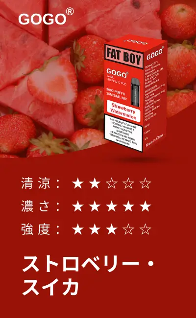 GOGO Fatboy 2000 Pod Strawberry Watermelon