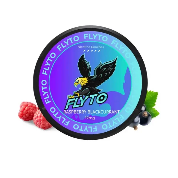 FLYTO Nicotine Pouch 12mg – ラズベリー ブラックカラント(Raspberry Blackcurrant)