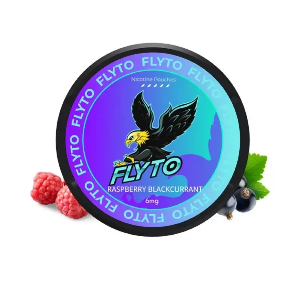 FLYTO Nicotine Pouch 6mg – ラズベリー ブラックカラント(Raspberry Blackcurrant)