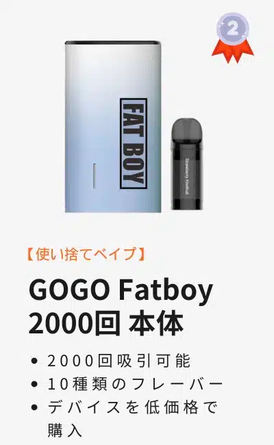 gogo fayboy 2000 pod vape recommand