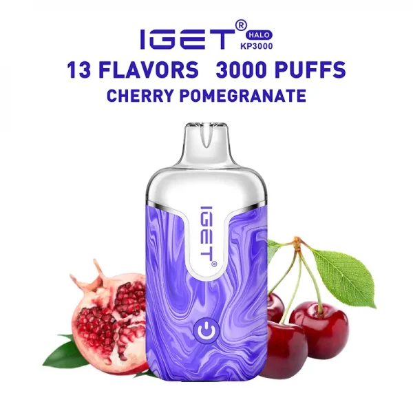 cherry pomegranate IGET Halo 3000 Puffs