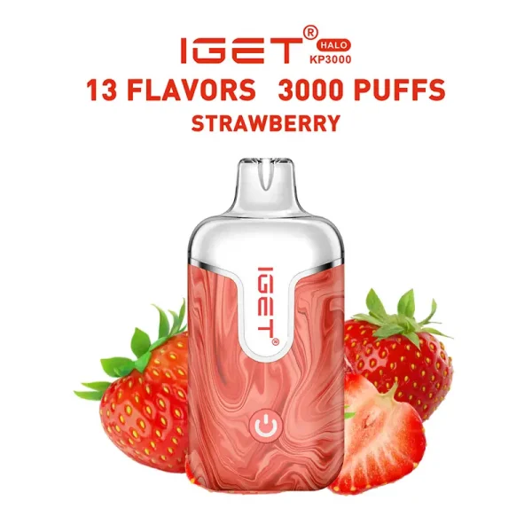 strawberry IGET Halo 3000 Puffs